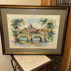 Original watercolor, matted and framed